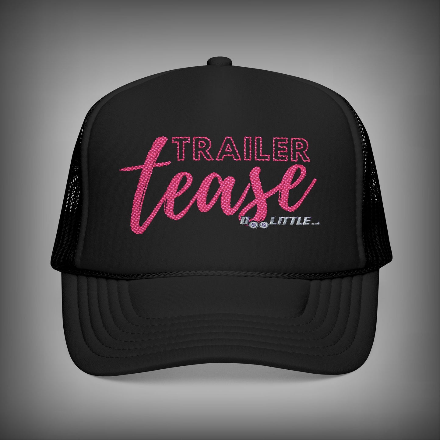 Black and pink trailer tease hat