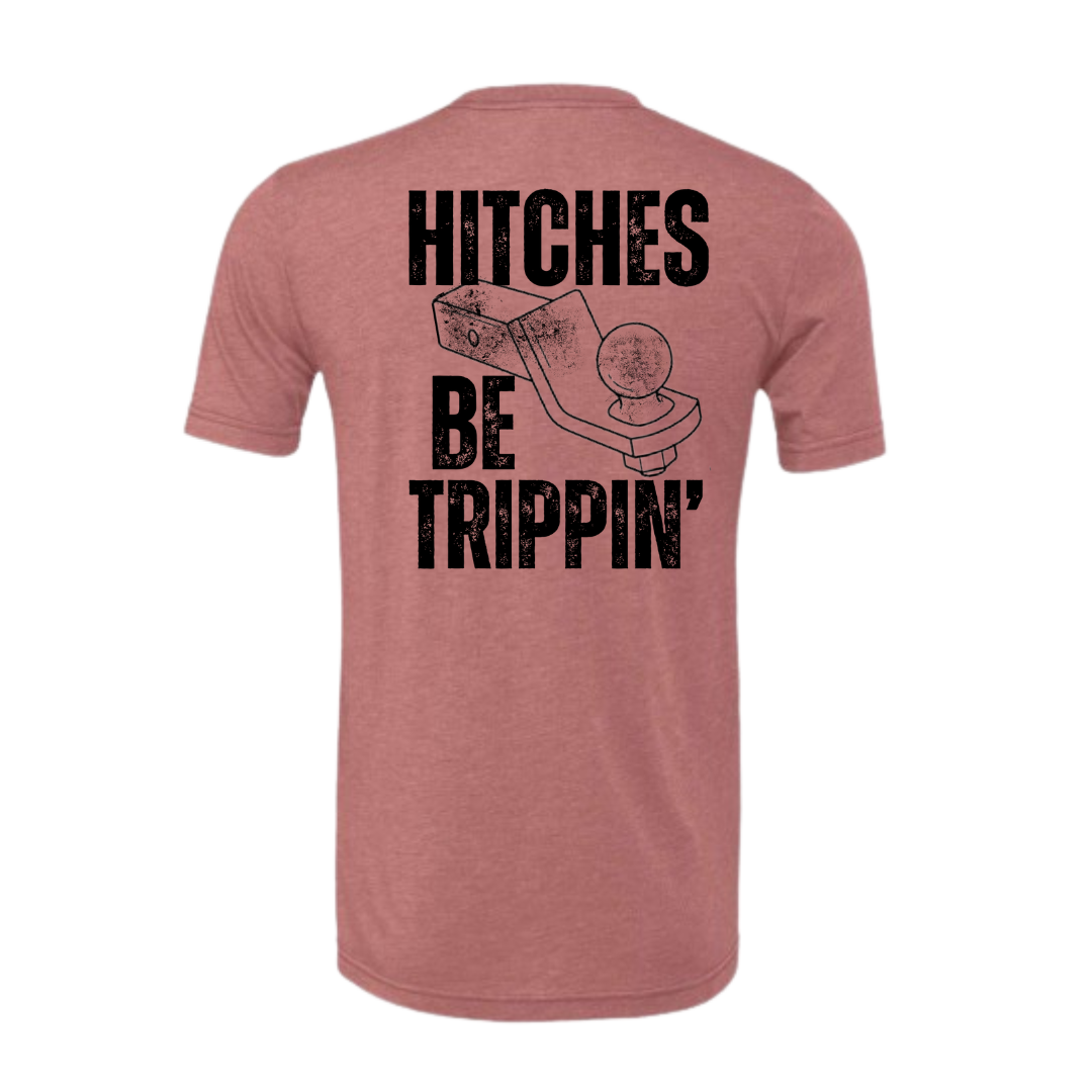 heather mauve hitches be trippin short sleeve tee shirt