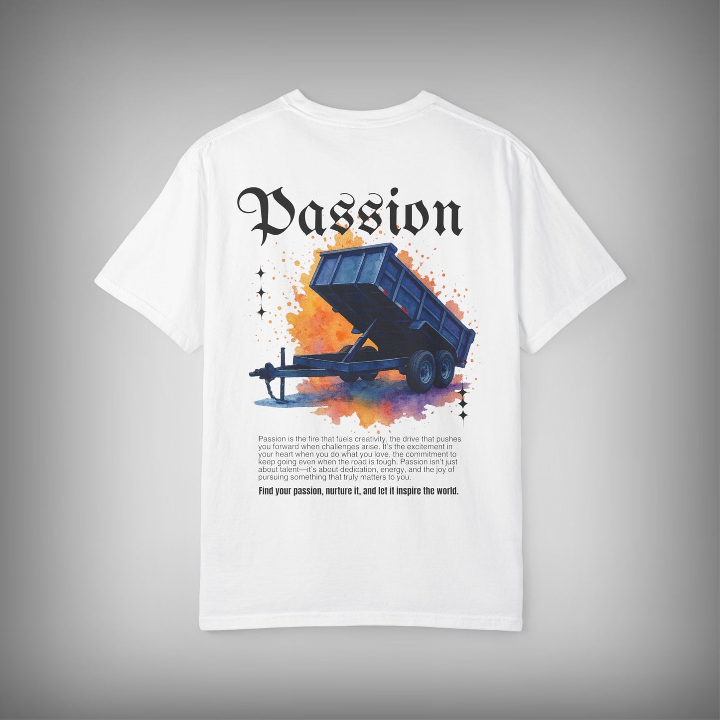 Passion inspired Doolittle blue Dump trailer.