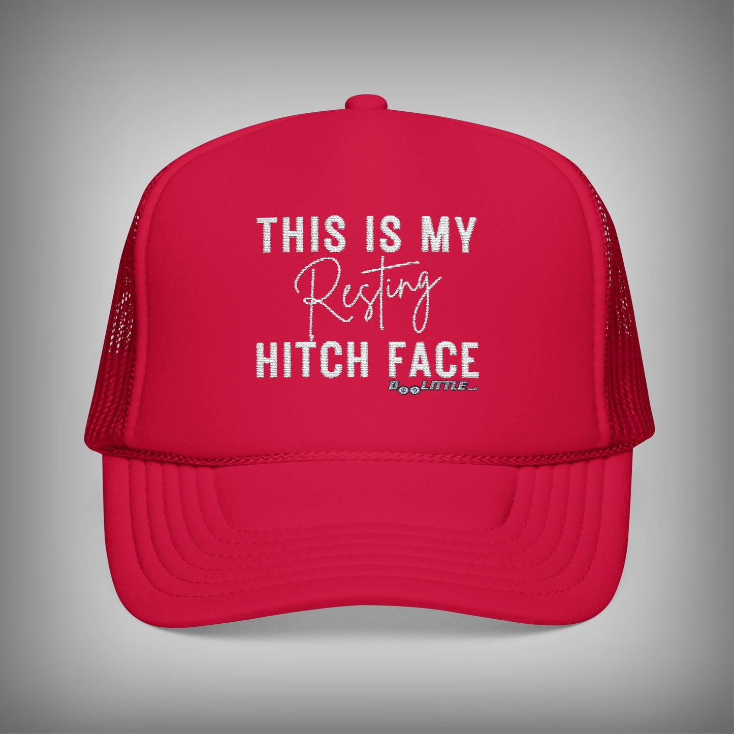 red This is my resting hitch face hat