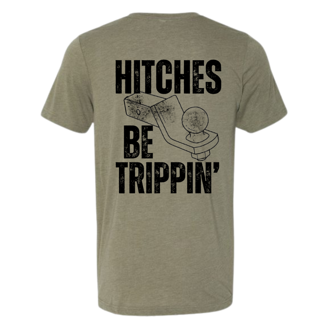 heather military green hitches be trippin short sleeve tee shirt