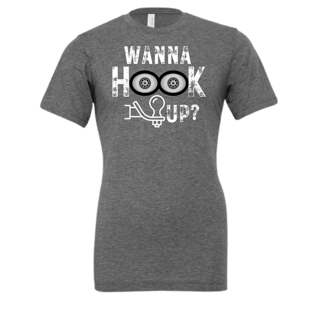 Gray t-shirt wanna hook up
