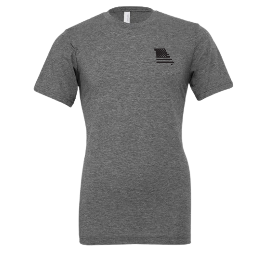 Gray American flag tshirt
