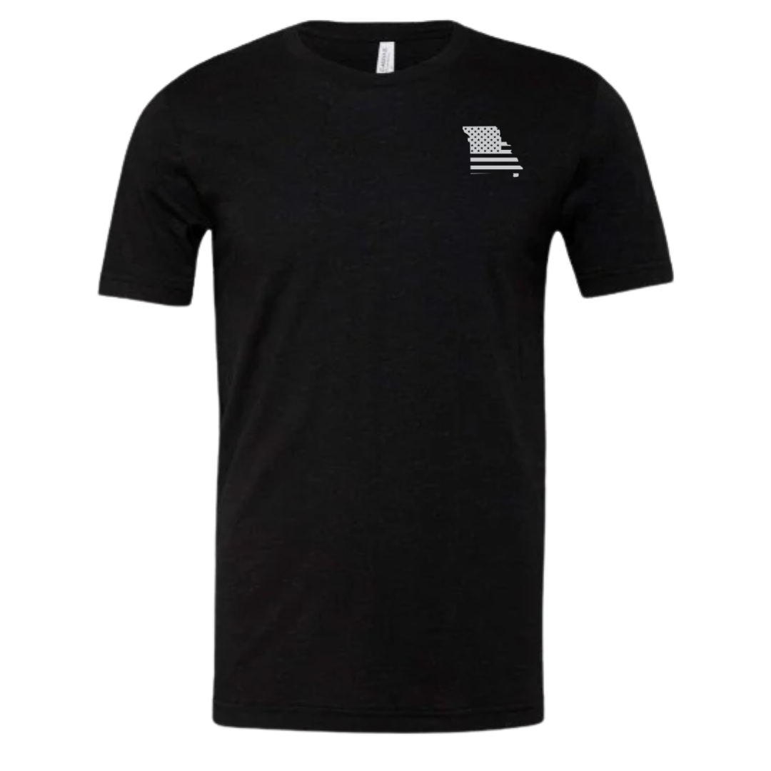 Black Missouri flag shirt