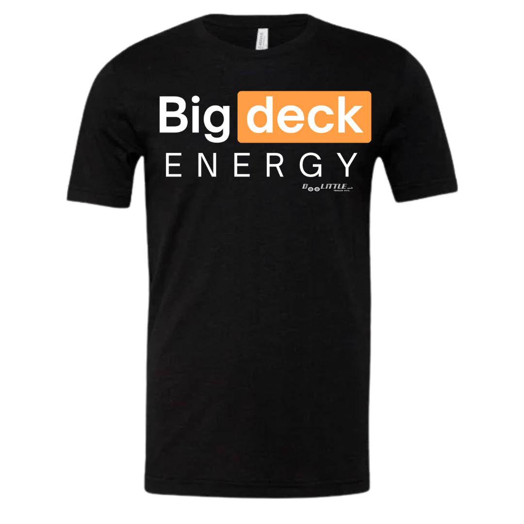 Black big deck energy short sleeve shirt