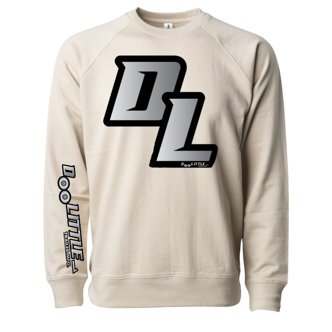 Beige dl crew neck sweatshirt