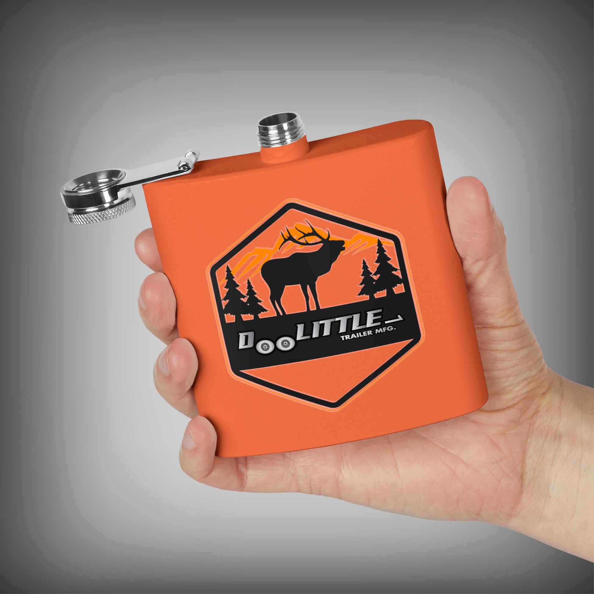Orange doolittle flask