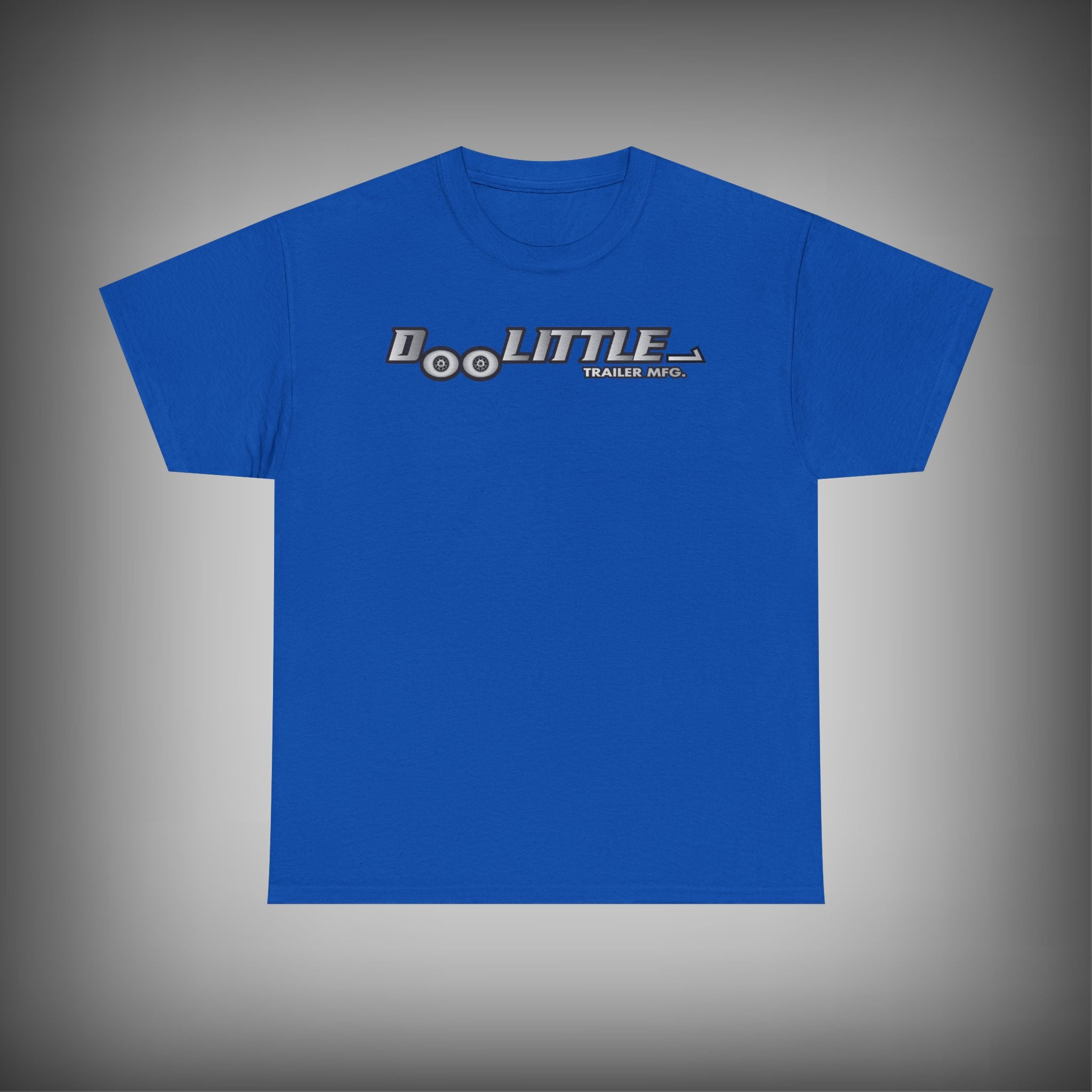 Blue doolittle front of shirt. 