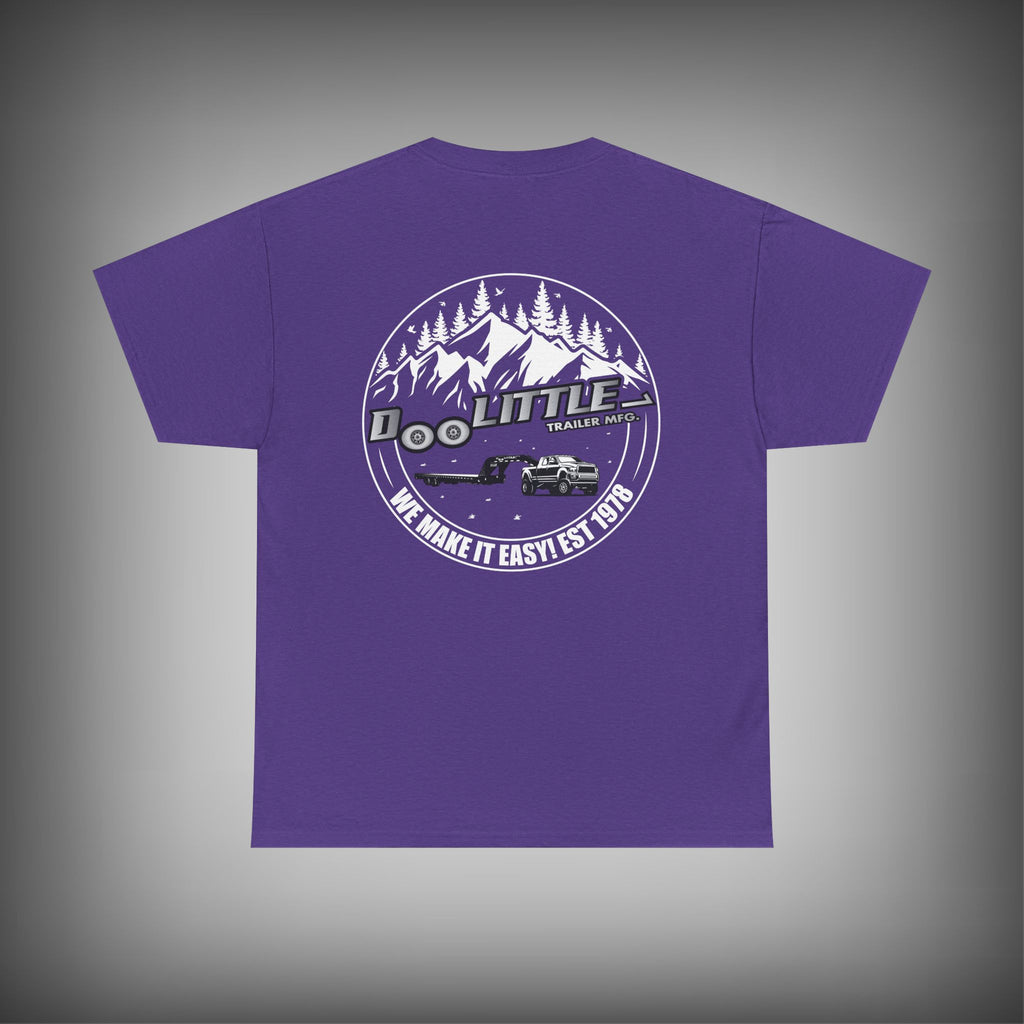 Purple Deckover trailer shirt.