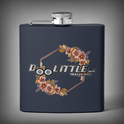 Navy Blue Floral Doolittle trailer flask 