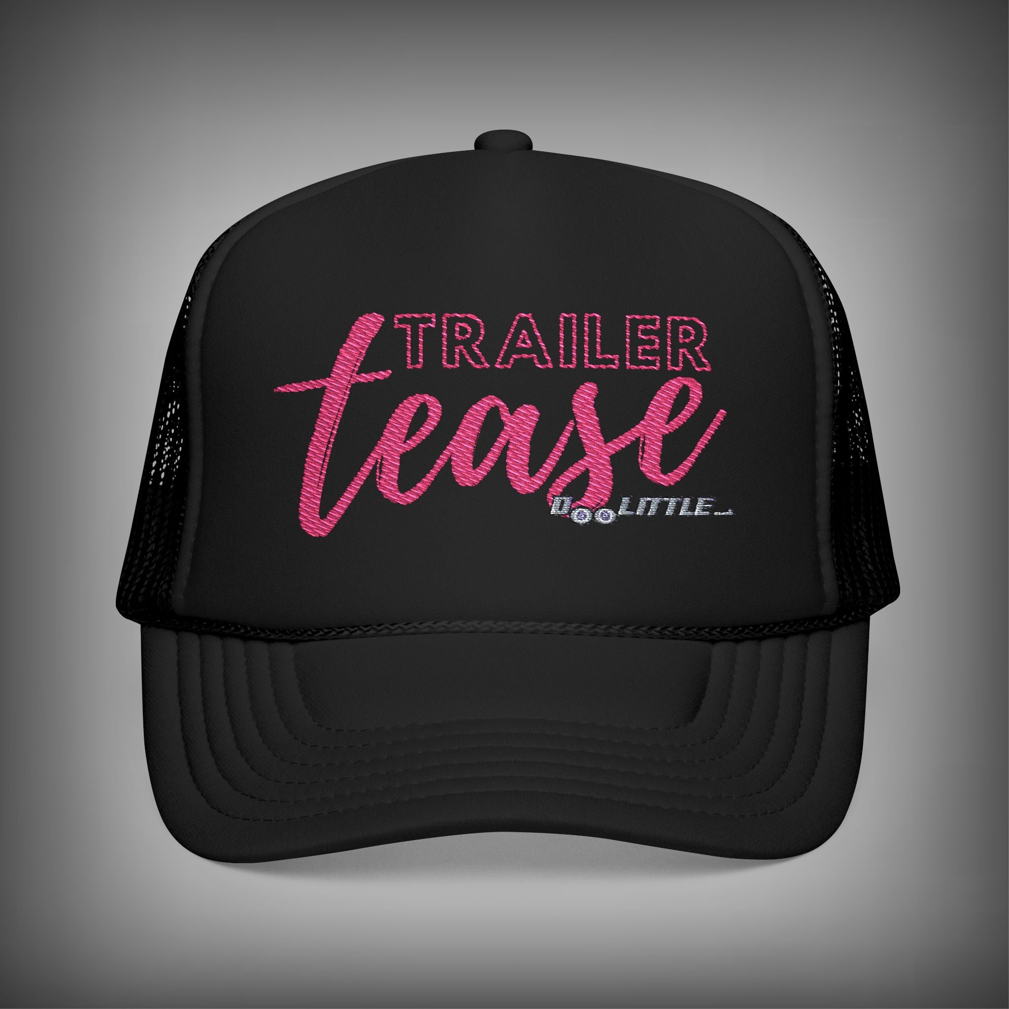 Black and pink trailer tease hat