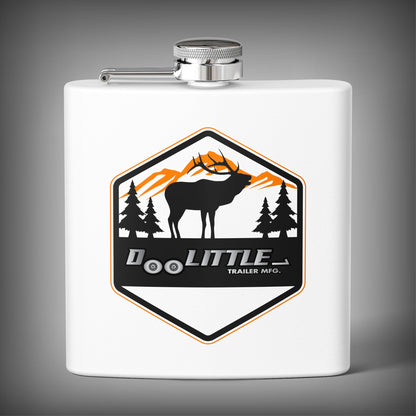 White Doolittle elk flask