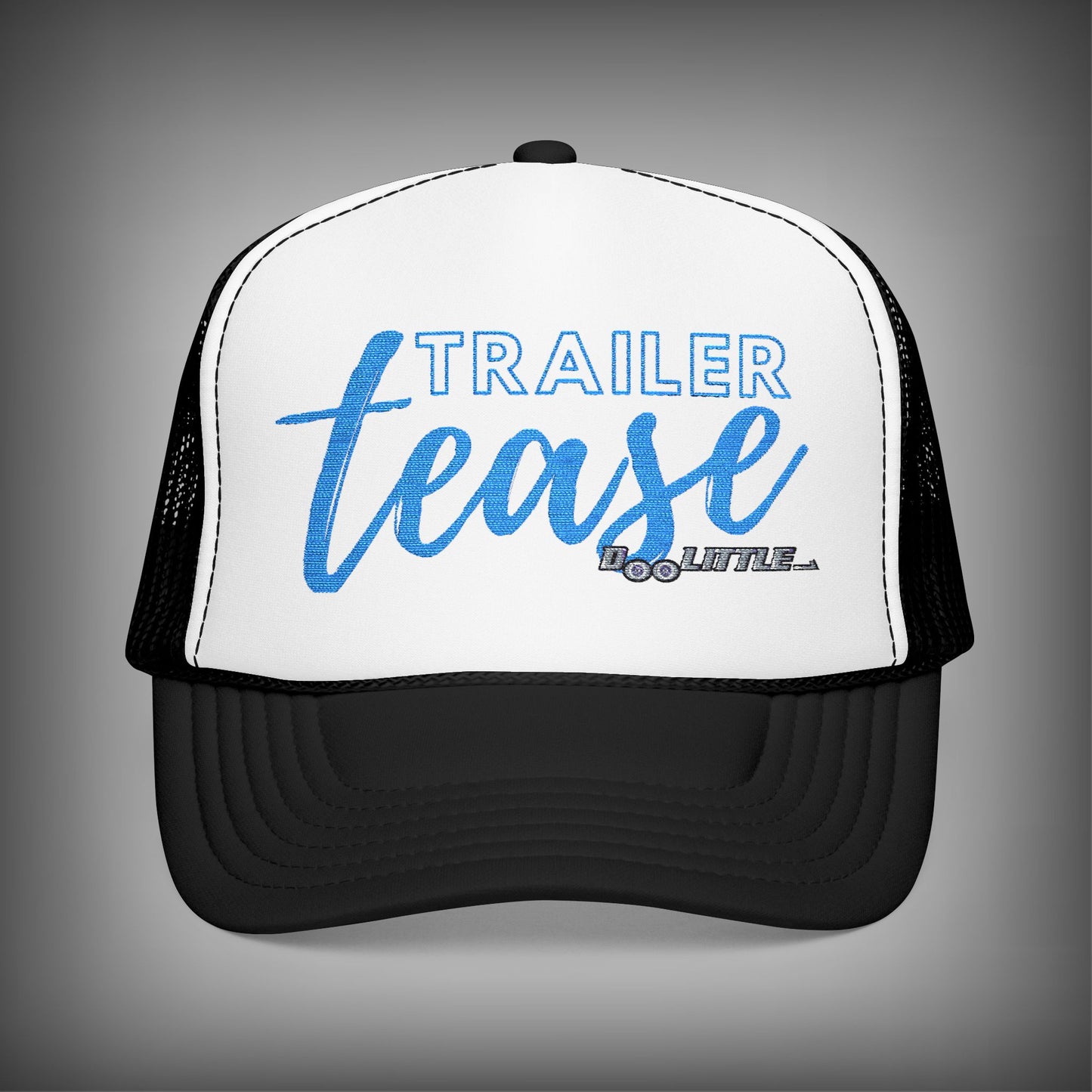 black and white Trailer Tease Hat