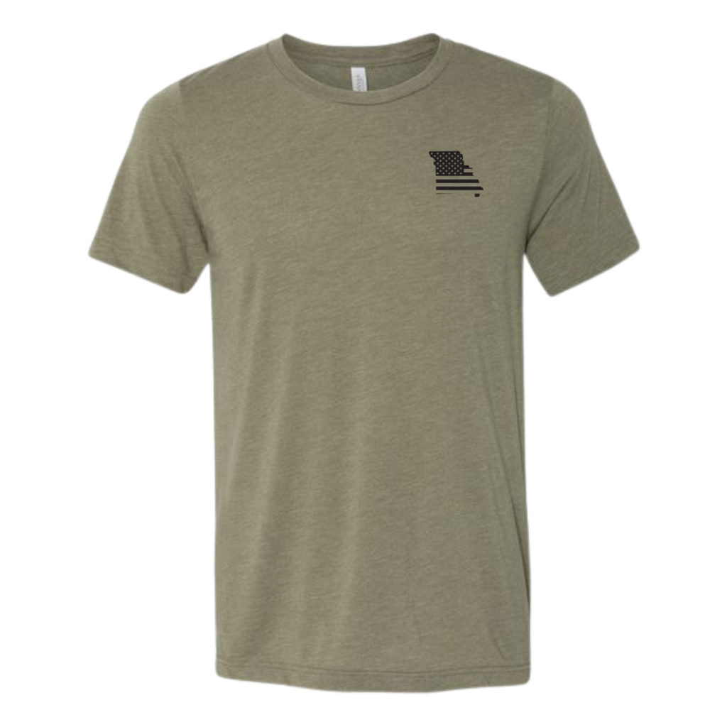 Military green Missouri flag 