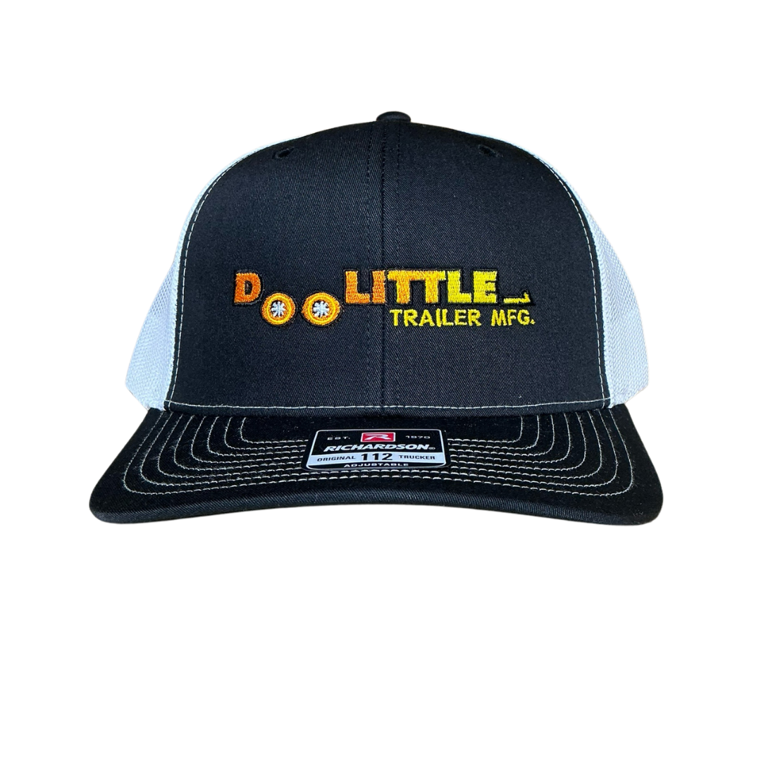 Black and white Doolittle trailer mfg vintage logo hat