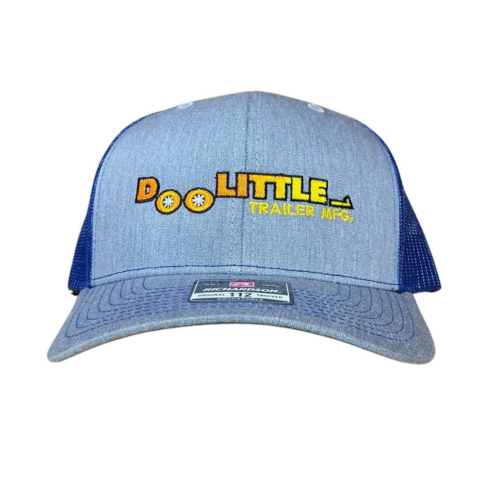 Gray and blue vintage hat