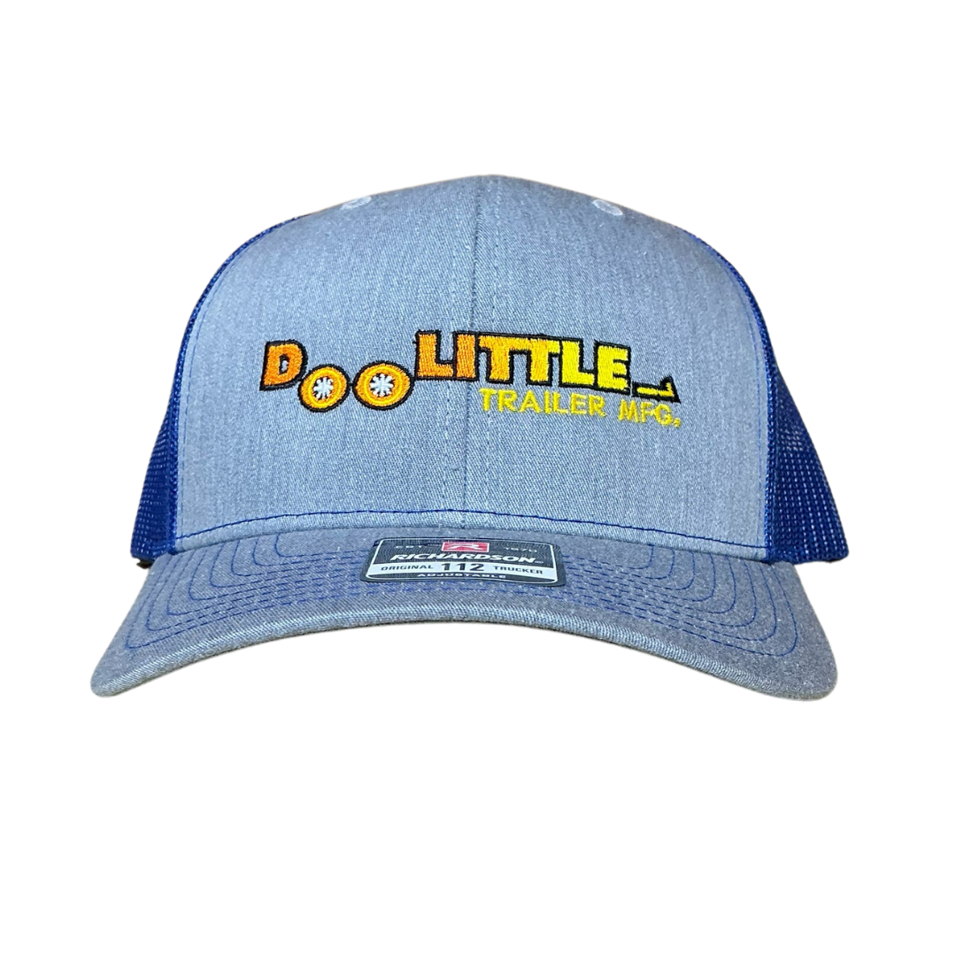 Gray and blue vintage hat