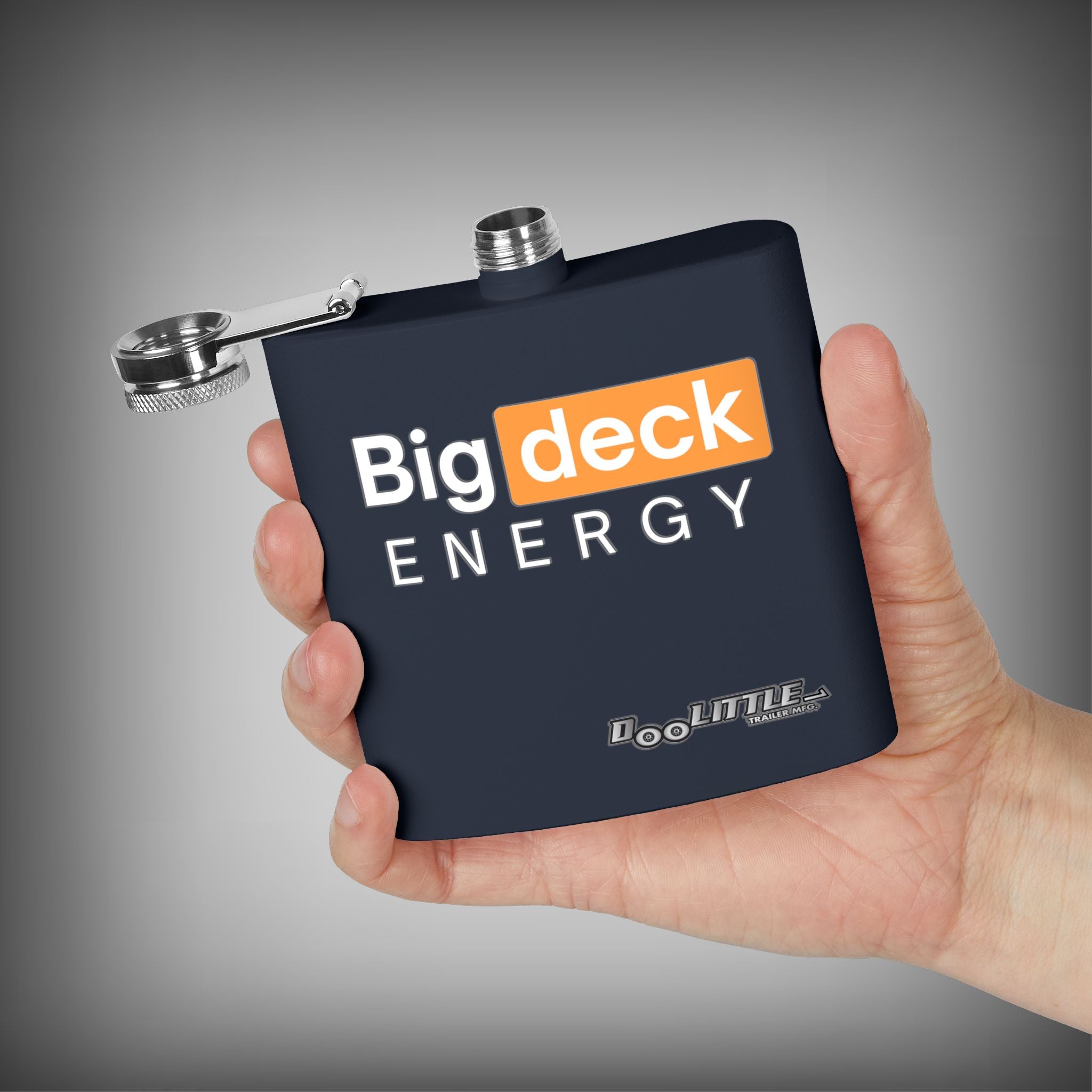 Navy Blue Big Deck energy  flask 