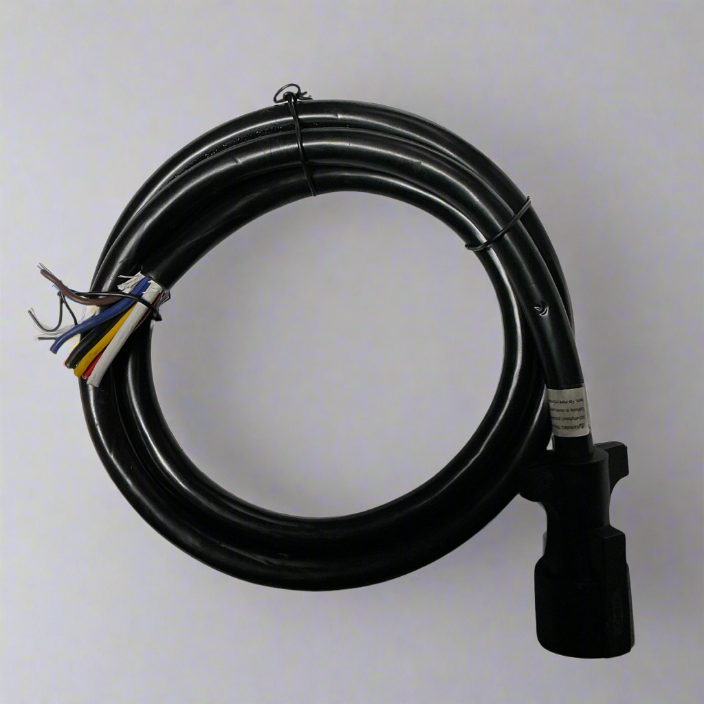 7 way connector for trailer wrapped up in a circle
