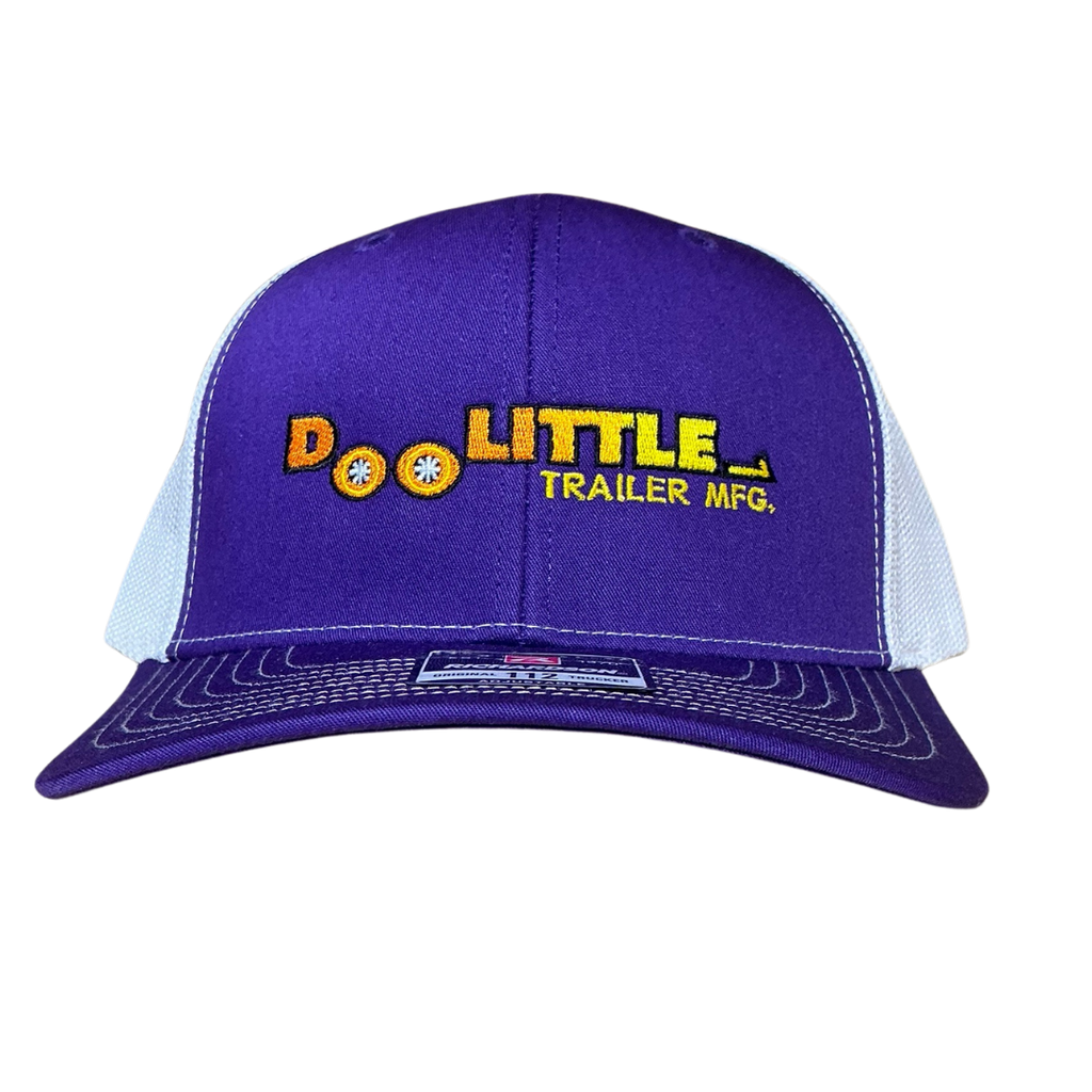 Purple and white vintage Doolittle logo snap back hat