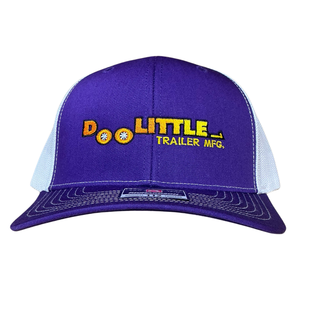 Purple and white vintage Doolittle logo snap back hat