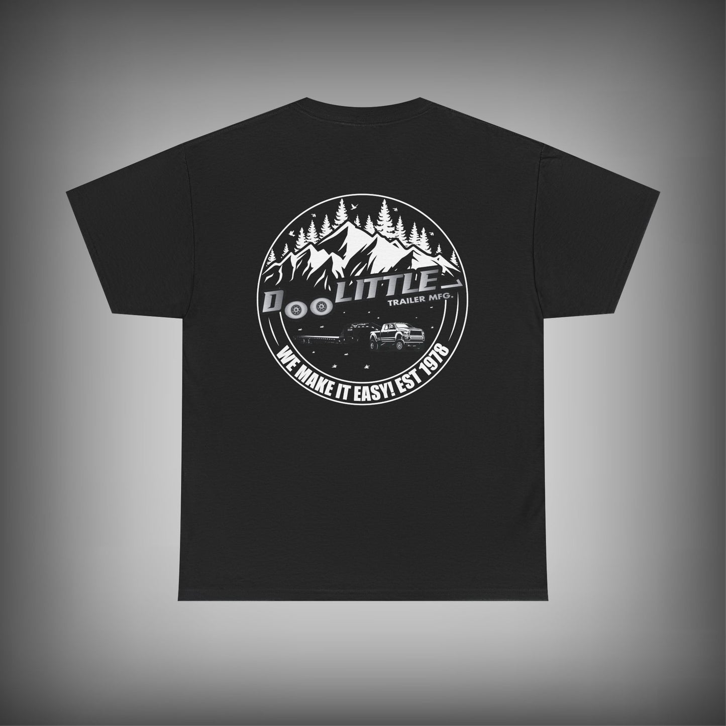 Mountain scene graphic doolittle shirt. 