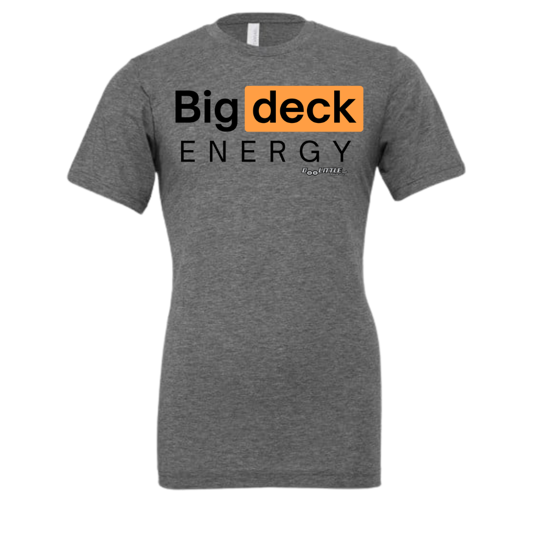 Gray big deck energy short sleeve shirt 