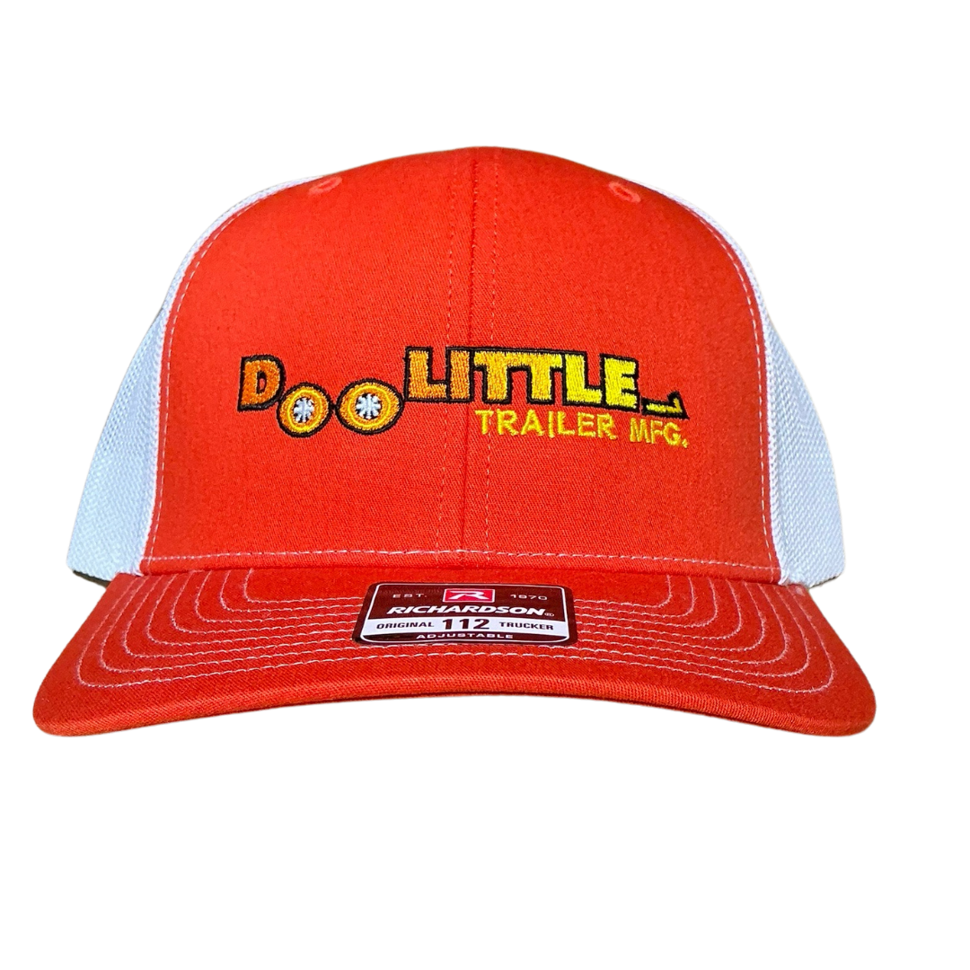 Orange white vintage Doolittle logo hat snapback