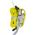 2" x 16' E-Track ratchet strap for vans and trailers. 3M lashing capacity. Fits standard E-Track systems. Ideal for moving, shipping, and freight load securement.
