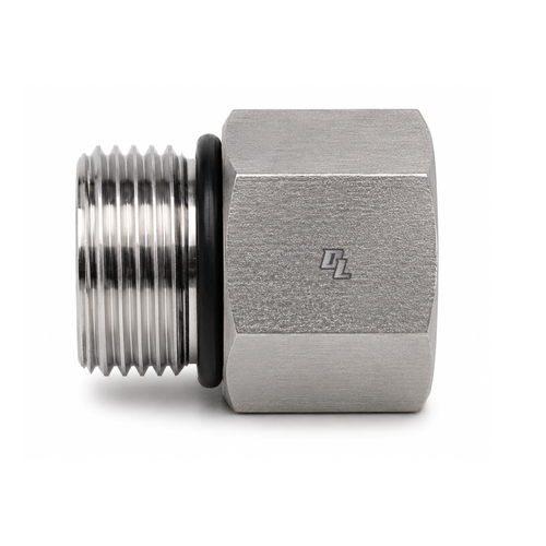 BRENNAN MB-FB STRT REDUCER STRAIGHT THREAD TO O-RING BOSS 1/2 MALE X 3/8 FEMALE PORT FITTING