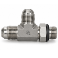6MJ-6MJ-6MB TEE O-RING WITH CLEAR OR BLUE CAPS FITTING
