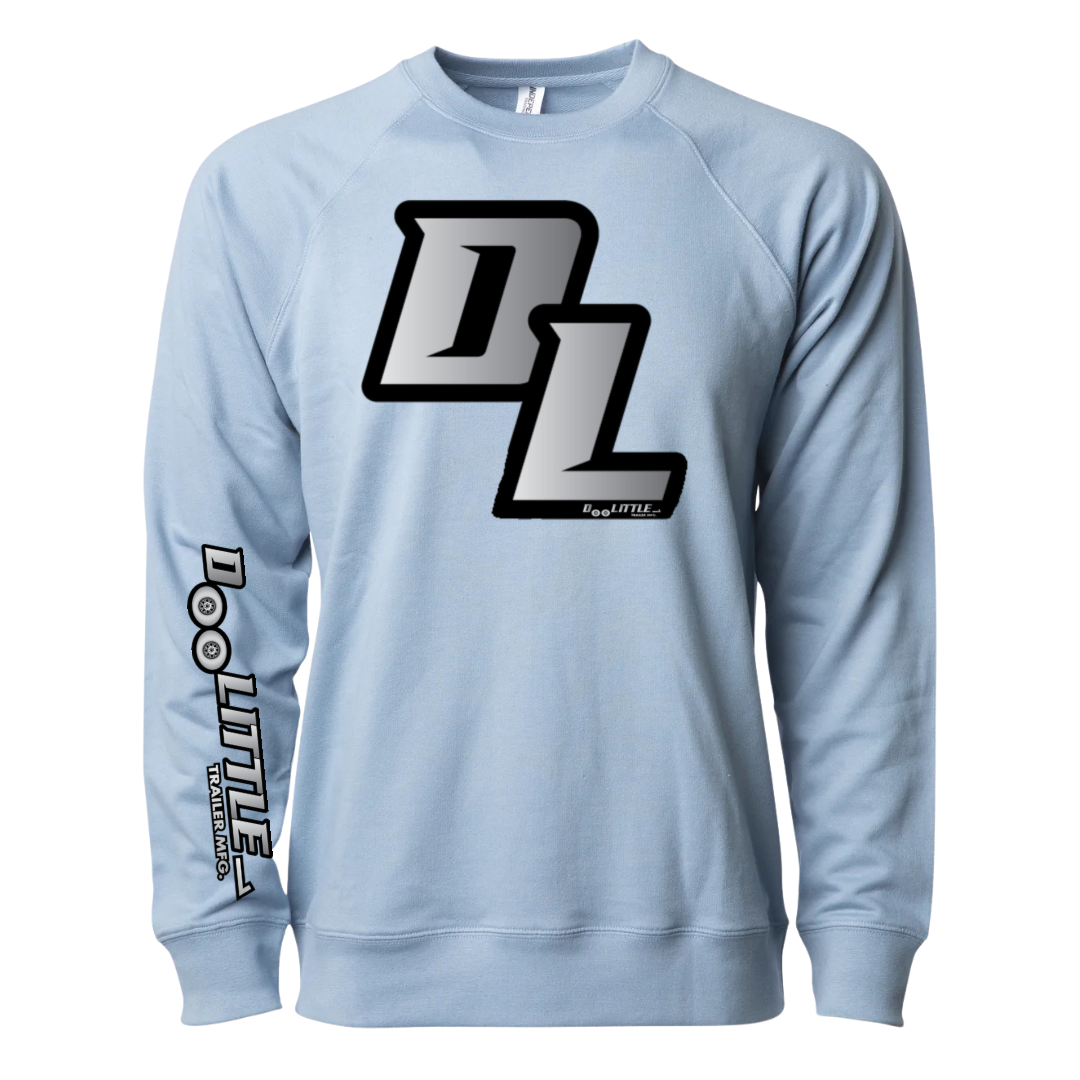 Misty blue dl crew neck sweatshirt 