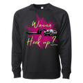 Black crewneck sweatshirt wanna hook up