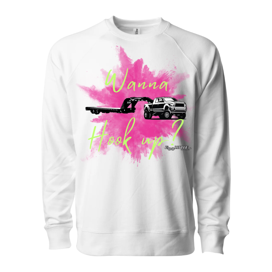 White crewneck sweatshirt wanna hook up