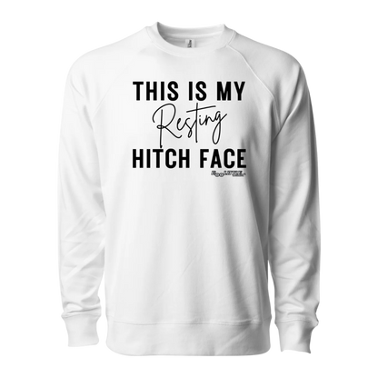 This is my resting hitch face crew neck white