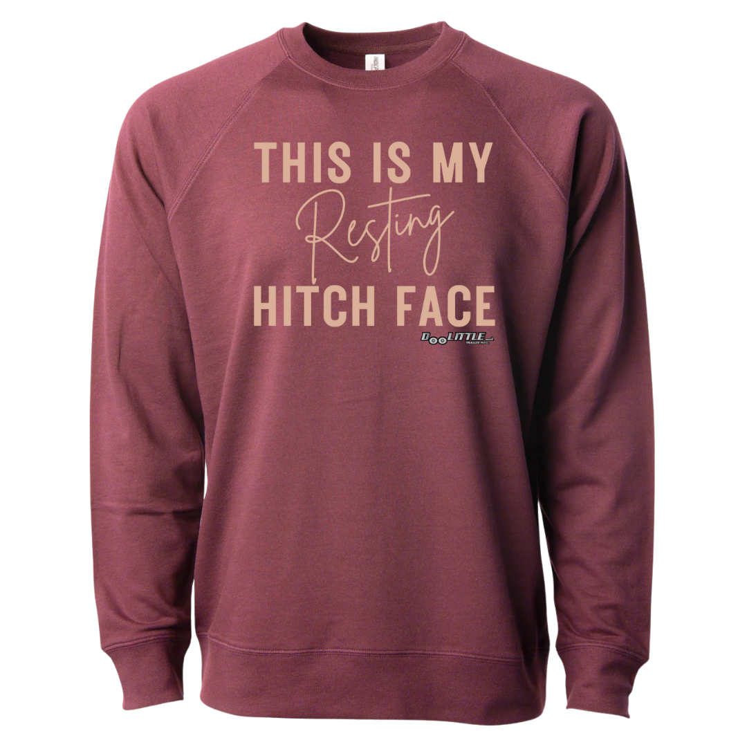 This is my resting hitch face crew neck port