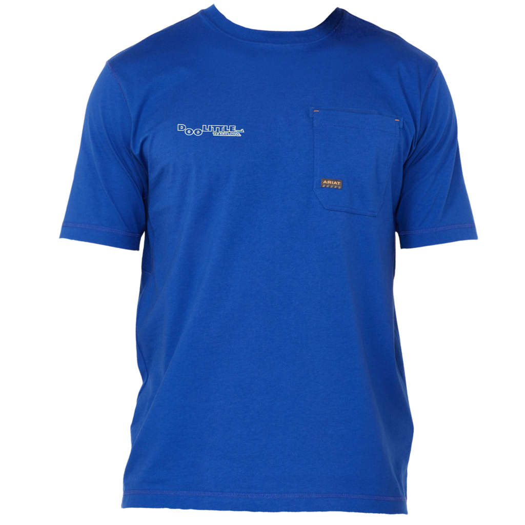Front of the ariat shirt rebar