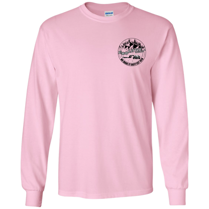 Light pink Doolittle emblem on front of shirt