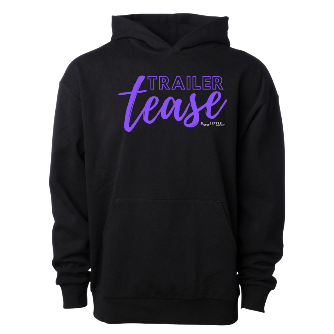 Trailer tease purple hoodie