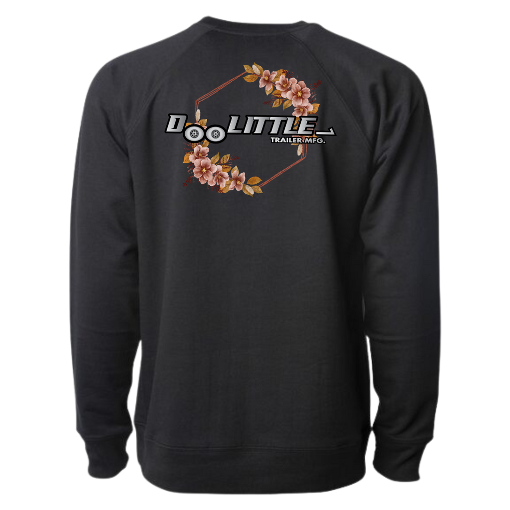 Black sweatshirt mauve Doolittle trailer design