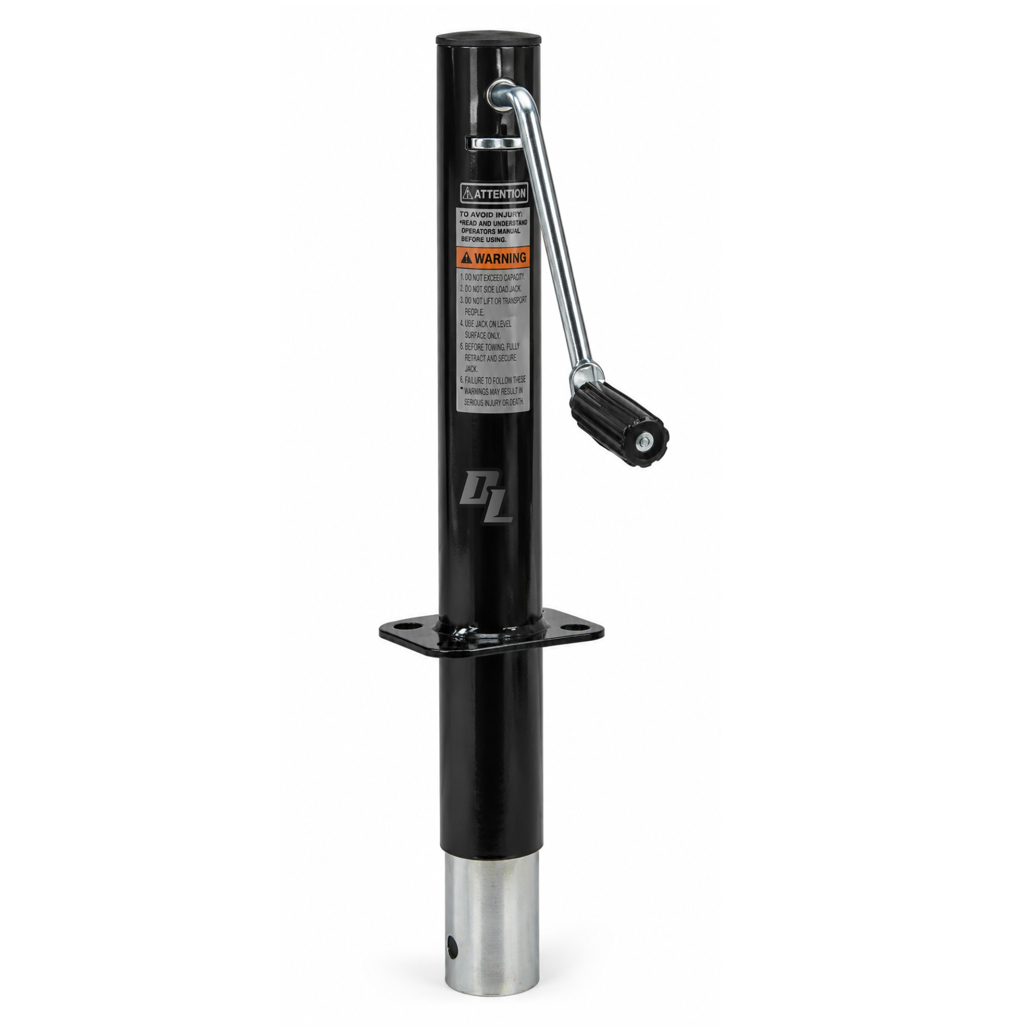 2,000 lb Round A-Frame Trailer Jack – Front Crank, 15" Lift