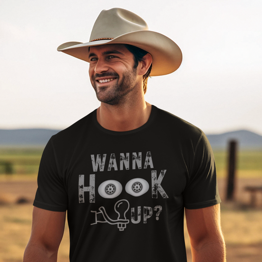 wanna hook up model tee